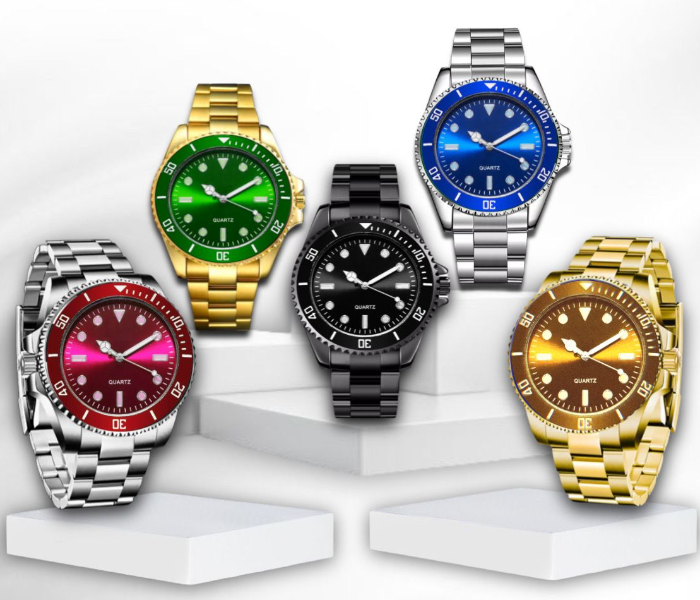 Pack of 5 Berlin Luxury Analog Watch - Zoom Image