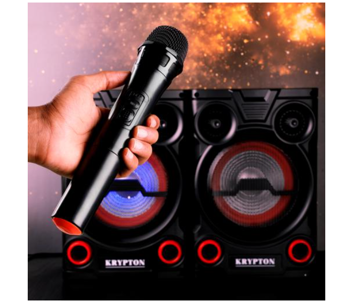 Krypton KNMS5195 2.0 Professional Speaker with Remote and Microphone - Black - Zoom Image 3