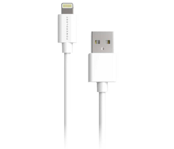 Powerology P12BLWH 1.2M PVC Lightning Cable - White - Zoom Image