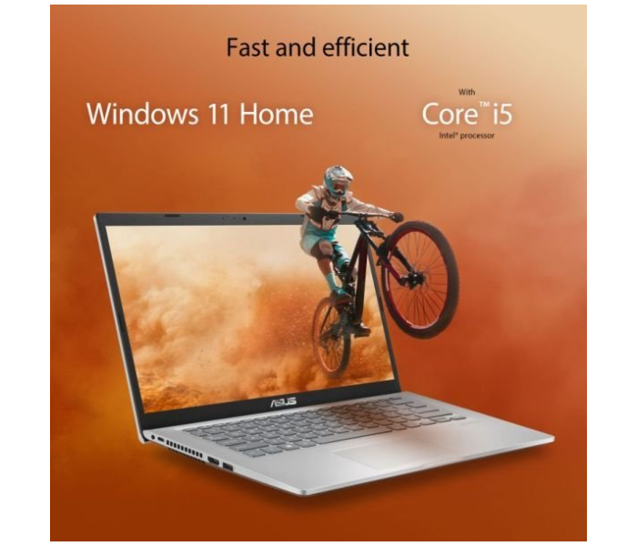 ASUS X415EA-EB1656W Slim Laptop 14 Inch FHD Intel Core i5 1135G7 Processor 8GB DDR4 RAM 512GB SSD Intel UHD Graphics Windows 11 Home - Silver - Zoom Image 3