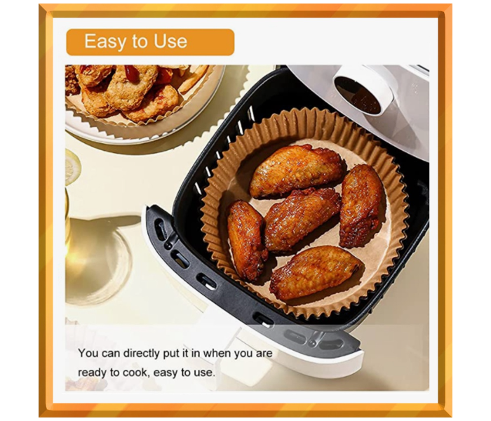 50pcs Air Fryer Liners Parchment Paper Sheets, Round Shape Silicone  Oil-absorbing Paper For Cooking, Baking, Barbecue, Home Use