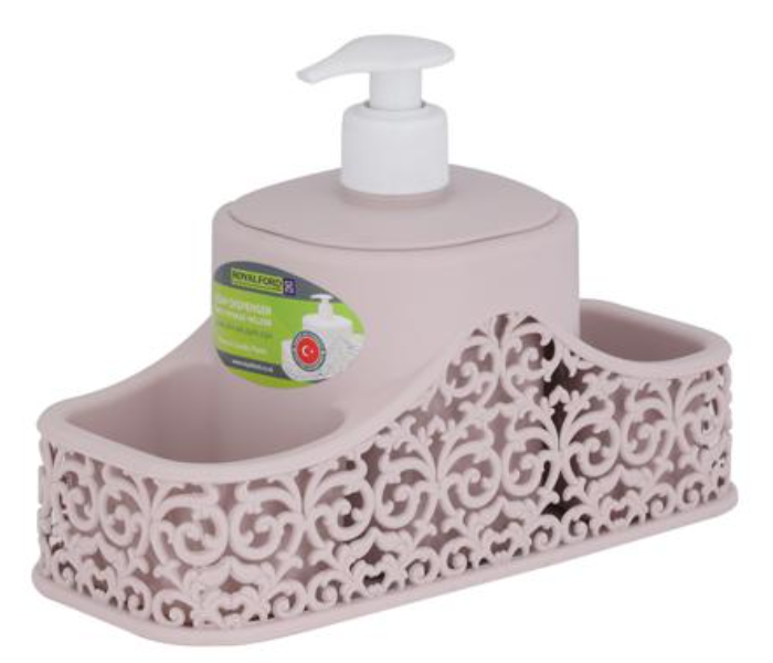 Royalford RF10241 Soap Dispenser with Sponge Holder - Rose - Zoom Image 1