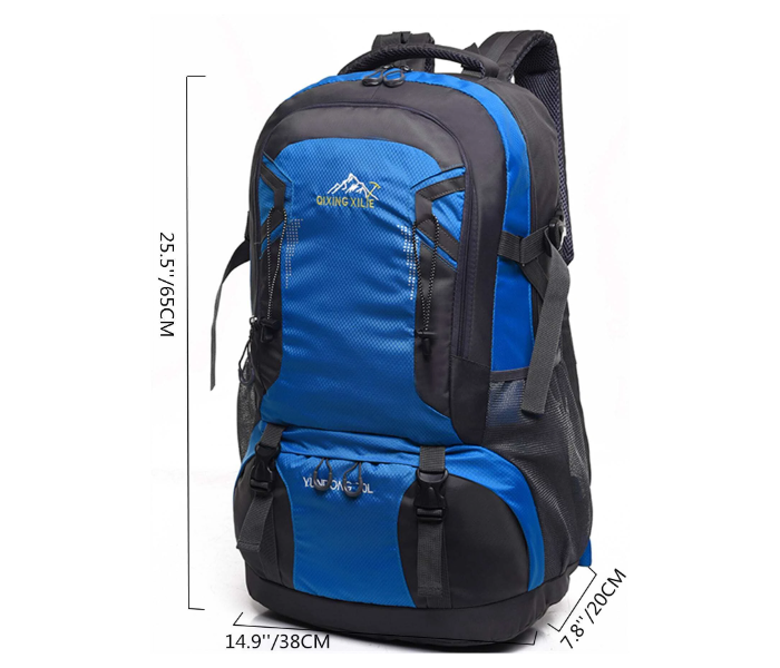 Galaxy Mountain and Letter Graphic Mesh Panel Hiking Backpack - Blue - Zoom Image 7