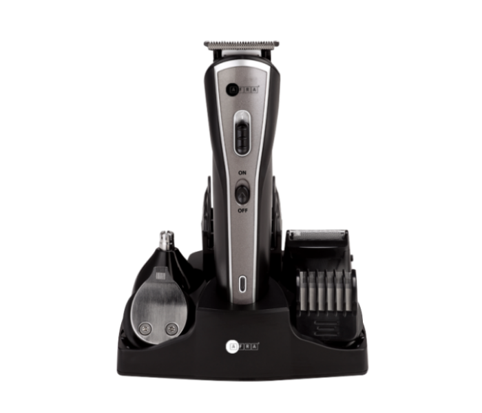 Afra AF-1600HTSB 5 in 1 Set Rechargeable Hair Trimmer - Black and Silver - Zoom Image 1