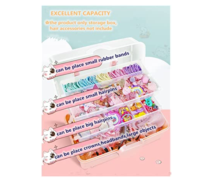 Galaxy Multi-compartment Girl's Hair Accessories Storage Box - Zoom Image 3