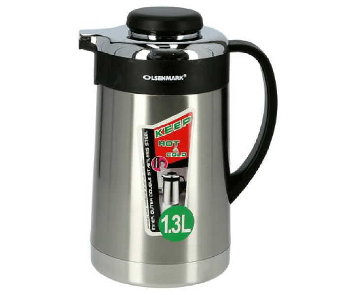 Krypton KNVF6334 1.3 Litre Vacuum Flask - Black and Silver - Zoom Image 1