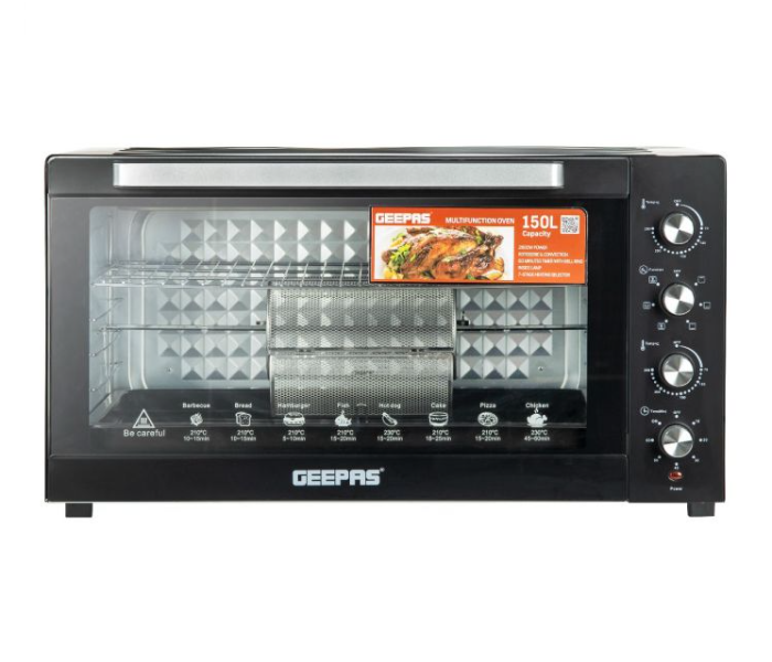 Geepas GO34055 150 Litre 2800 Watts Multifunction Oven - Black - Zoom Image 3