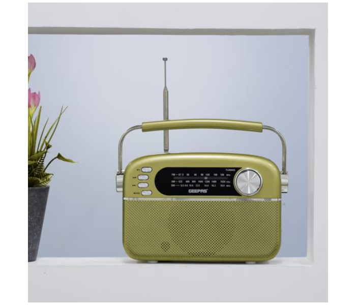 Geepas GR13015 Rechargeable Radio with Bluetooth - Green - Zoom Image 2