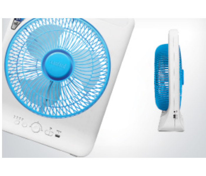 Sanford SF919BFN 12 Inch Rechargeable Box Fan - White and Blue - Zoom Image 3