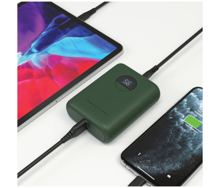 Powerology PPBCHA04-GN 10000mAh Ultra-Compact Design Power Bank - Green - Zoom Image 4