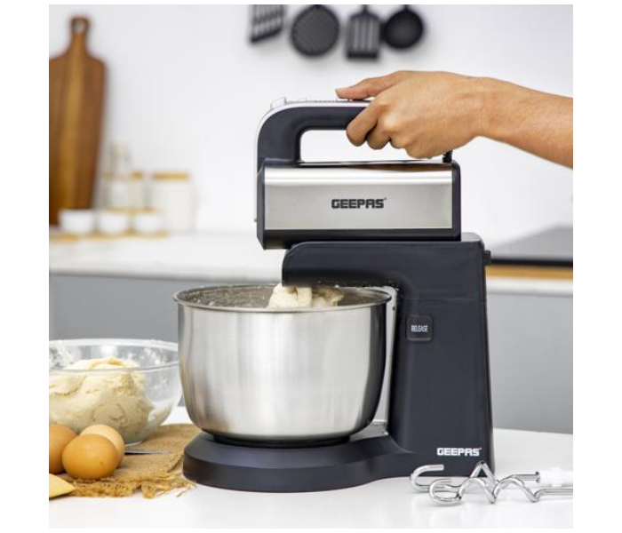 Geepas GSM43043 220 Watts Stand Mixer - Black and Silver - Zoom Image 5