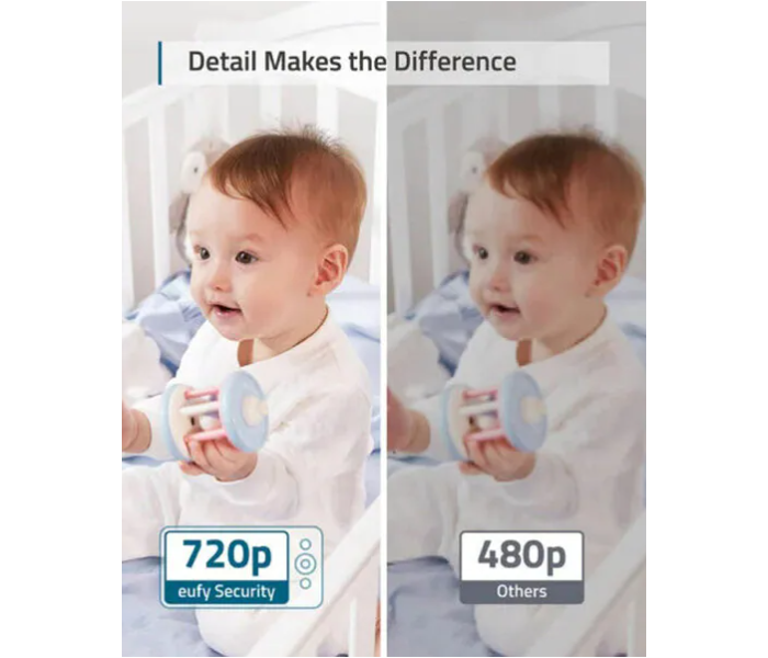 Anker T83212D1 Eufy 720p Card Baby Monitor - Grey and White - Zoom Image 2