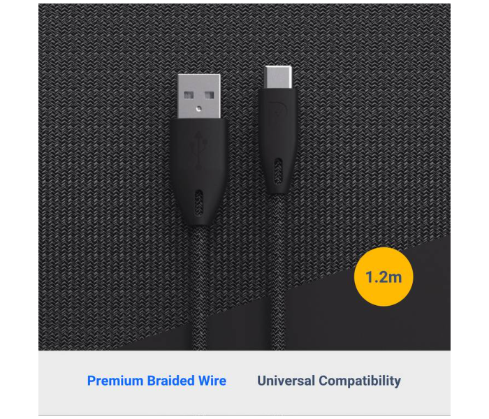 Powerology PBAC12BK USB Type C Cable - Black - Zoom Image 4