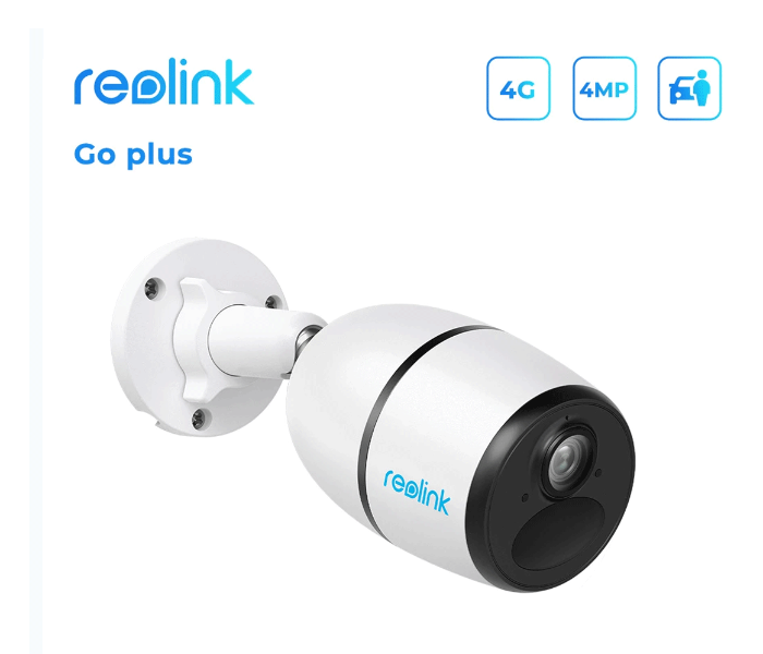 Reolink GO PLUS 4G 4MP Wire-Free Wifi Home Security Camera - Black and White - Zoom Image 1