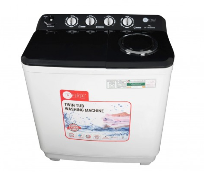 Afra AF-1061WMWB 450 Watts 10 Kg Twin Tub Top Load Semi-Automatic Washing Machine - White - Zoom Image 3