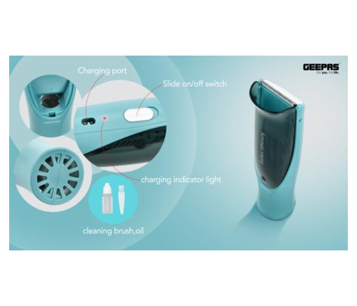 Geepas GTR56049 Rechargeable Vacuum Baby Trimmer - Blue - Zoom Image 4