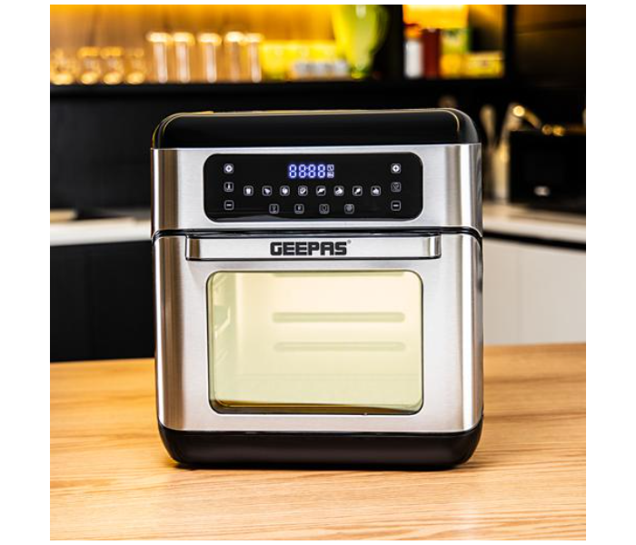 Geepas GAF37518 1500 Watts 9 In 1 10 Litre Air Fryer Oven - Black and Silver - Zoom Image 6