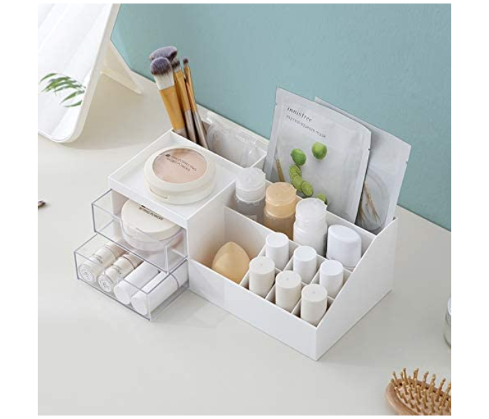 Galaxy Mini Desk Storage Box with Drawer - White - Zoom Image 3