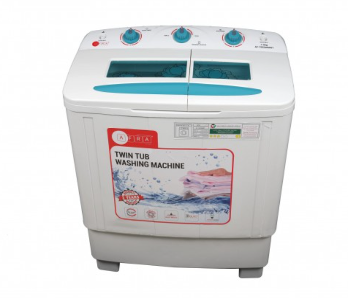 Afra AF-7552WMWT 360 Watts 7.5 Kg Twin Tub Top Load Semi-Automatic Washing Machine - White - Zoom Image 2