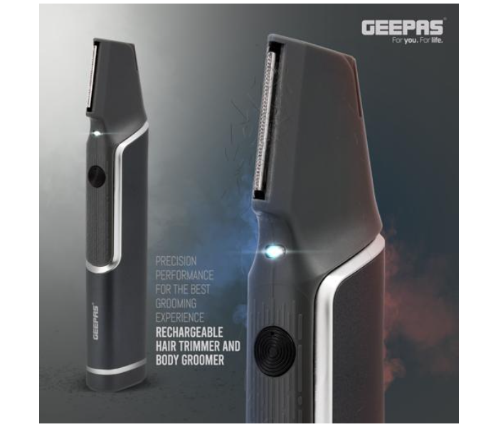 Geepas GTR56037 600mAh Rechargeable Hair Trimmer and Body Groomer - Grey - Zoom Image 2