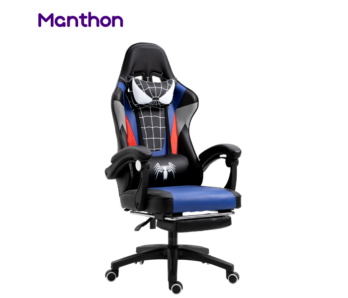 Chaho ZZX-801B Manthon SpiderMan Gaming Chair with Foot Rest - Black - Zoom Image 1