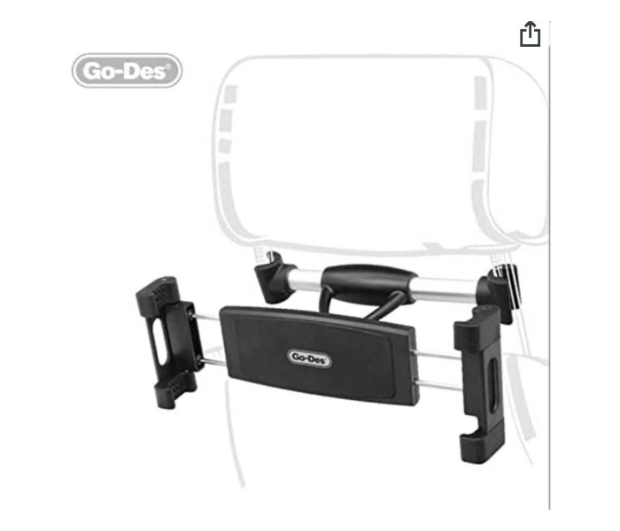 Go - Des GD-HD680 Go-Des Vehicle Tablet Headrest Mount Holder - Black - Zoom Image 1