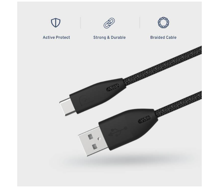 Powerology PBAC12BK USB Type C Cable - Black - Zoom Image 2