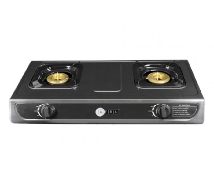 Afra AF-0002GSSS Two Burner Gas Stove - Black - Zoom Image 3