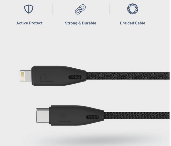 Powerology PCAB002-BK Fast Charging Cable - Black - Zoom Image 2