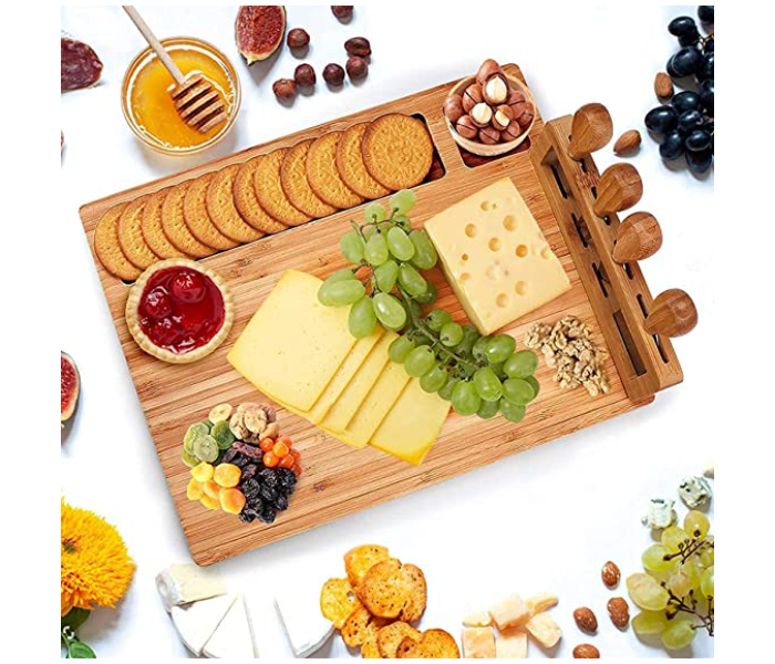 Galaxy Bamboo Charcuterie Board and Knife Set - Zoom Image 5