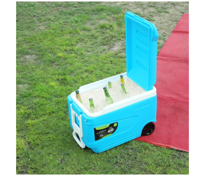 Royalford RF10482 45Litre Insulated Trolley Ice Cooler Box - Blue - Zoom Image 4