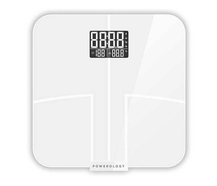 Powerology PFBSSWH Body Weighing Scale - White - Zoom Image 1