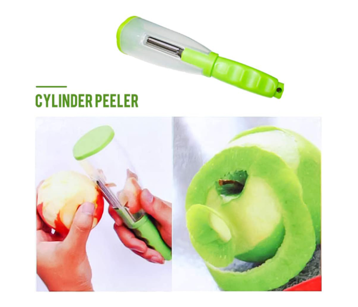 RMN Combo of 3 Pieces Fruit Vegetable Peeler With Rubbish Bin - Green - Zoom Image 4