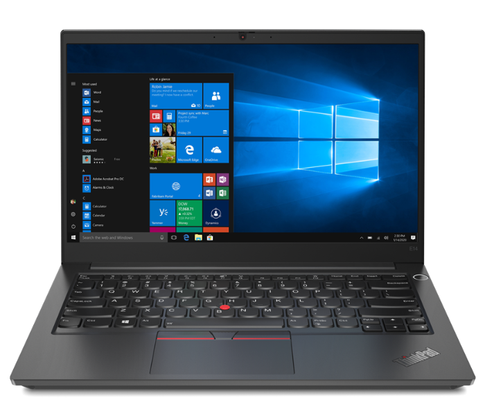 Lenovo 20TA000PGR NoteBook E14 14 Inch FHD Intel Core i7 1165G7 Processor 16GB DDR4 RAM 512GB SSD Integrated Intel Iris Xe Graphics DOS - Black - Zoom Image 1