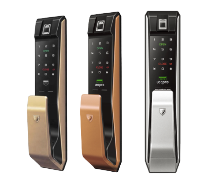 Locpro K500D4GF Modern and Dynamic Design Remote Controlled 4 Way Access Fingerprint Smart Door Lock - Zoom Image