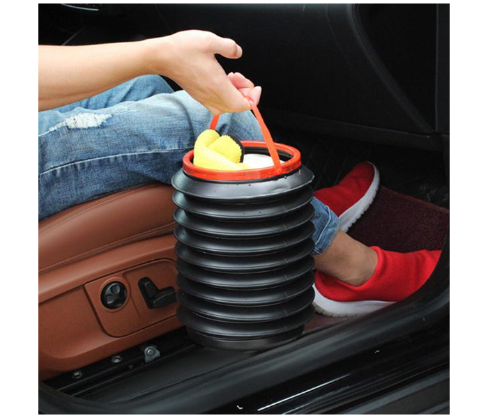 Generic Foldable Car Trash Bin Can Organizer Holder - Black - Zoom Image 1