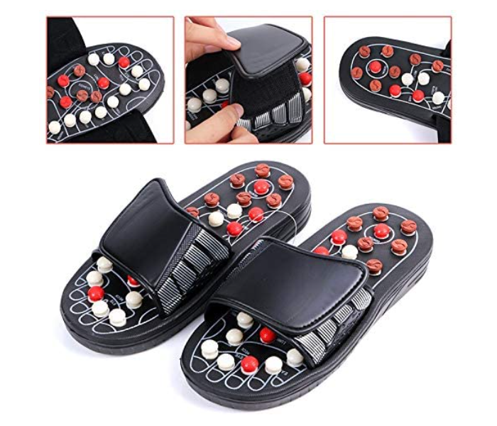 Acupuncture Therapy Foot Massage 40/41 Sized Slippers - Black - Zoom Image 1