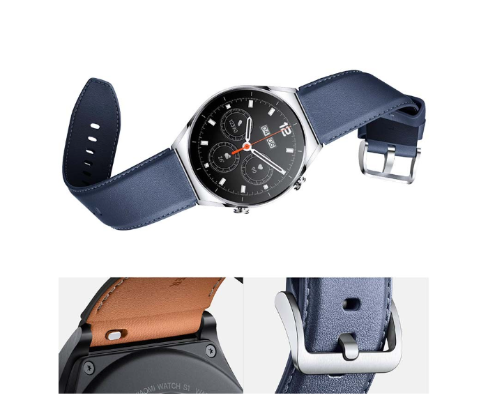 Xiaomi Watch S1 Leather Strap - Blue - Zoom Image 4