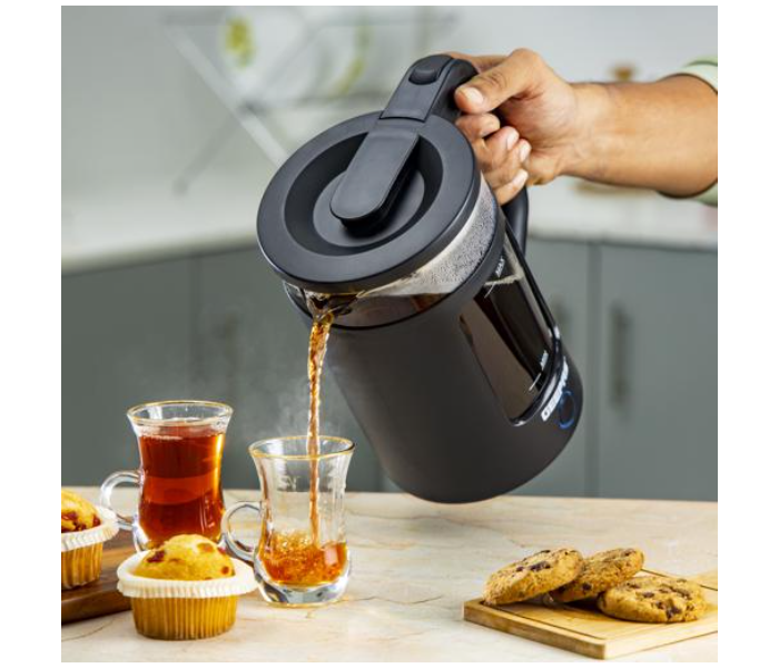 Geepas GK38049 1.7 Litre 1500 Watts Double Layer Glass Kettle - Black - Zoom Image 3