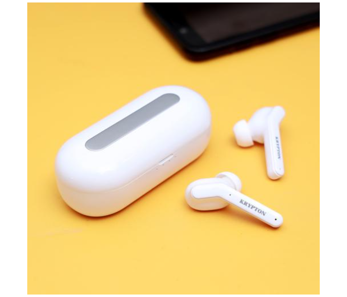 Krypton KNTWS5376 Wireless Bluetooth Earbuds - White - Zoom Image 3