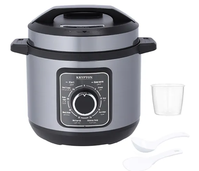 Krypton KNPC6304 6 Litre 1000 Watts Electric Pressure Cooker - Black and Silver - Zoom Image 5