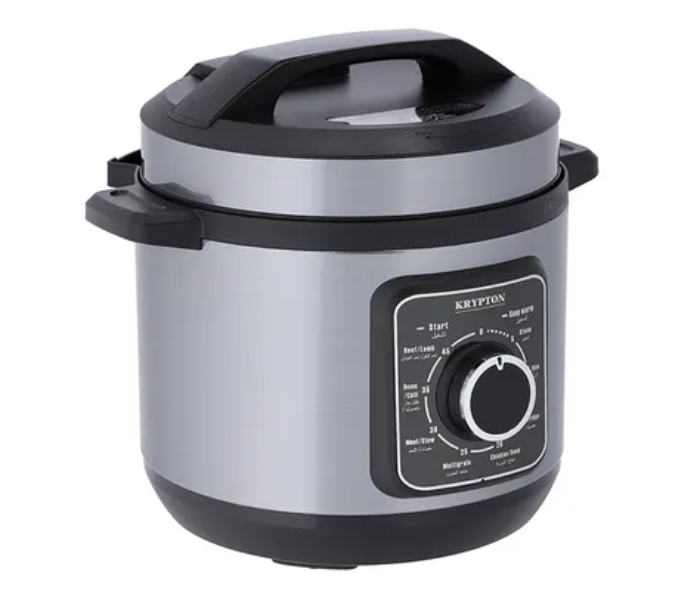 Krypton KNPC6304 6 Litre 1000 Watts Electric Pressure Cooker - Black and Silver - Zoom Image 1