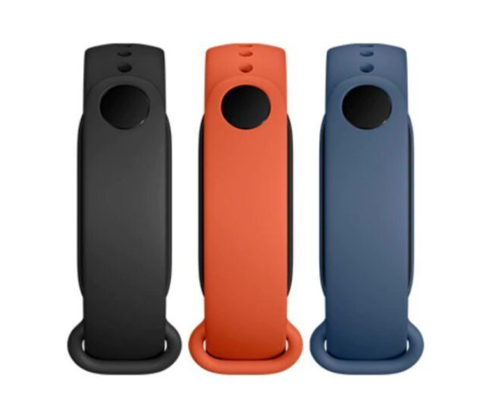 Xiaomi Mi Smart Band 6 Strap Pack of 3 Pack Black,Orange and Blue ( Only Strap) - Zoom Image 2