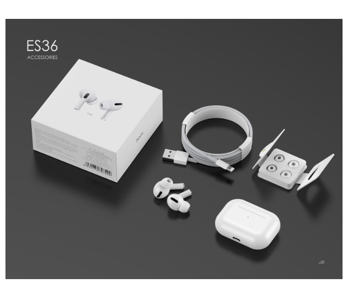 Hoco ES36 TWS Wireless Bluetooth Earbuds - White - Zoom Image 6