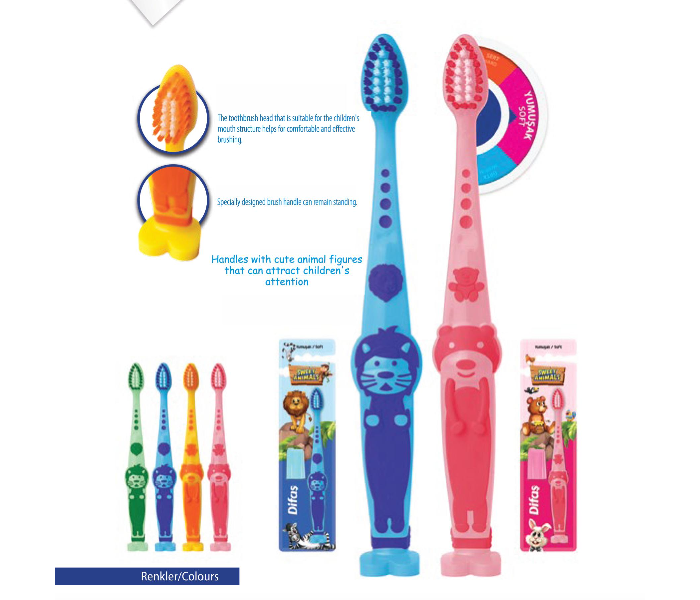 Otomotiv129066 Sweet Animals Themed Toothbrush for Children - Zoom Image