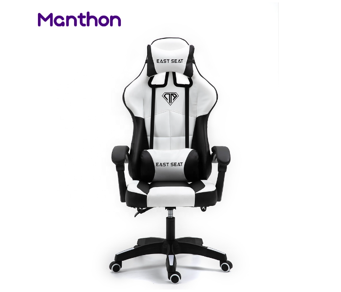 Chaho YT-011W East Seat Gaming Chair with Foot Rest - White - Zoom Image