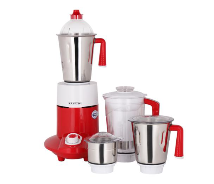 Krypton KNB6189 750 Watts 3-in-1 Mixer Grinder - White and Red - Zoom Image 3