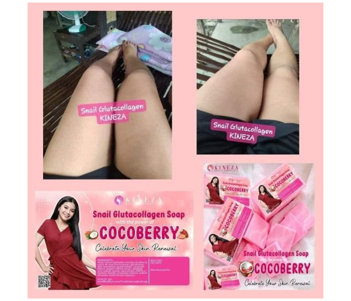 Kineza KCPP01 Pack 10 Pieces Glutacollagen Cocoberry Soap - Zoom Image 2