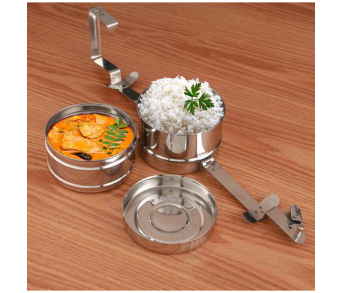 Royalford RF10557 2Layer Steel Bombay Tiffin - Silver - Zoom Image 3