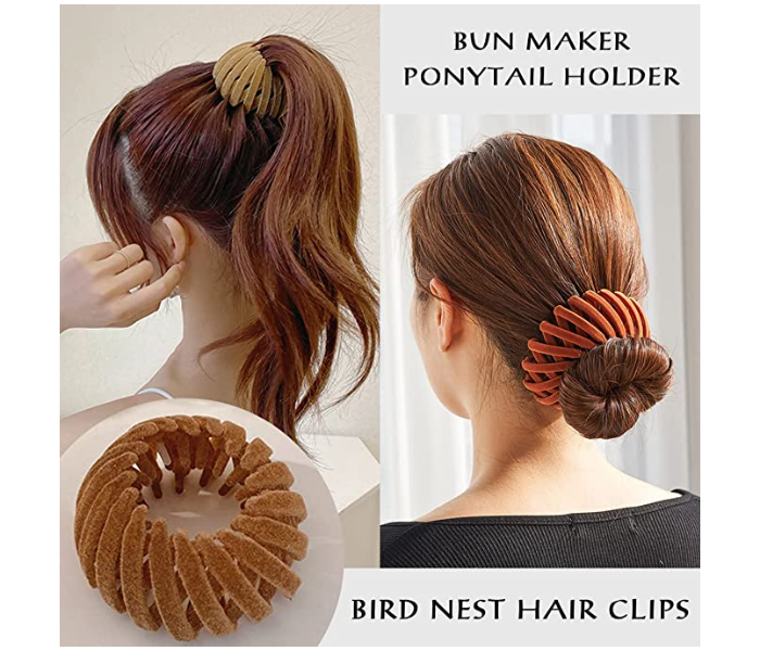 Generic Velvet Bird Nest Shaped Hair Clips - Zoom Image 3